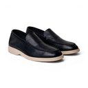Mocassino CUBA in Vitello Bottolato Blu con Suola Extralight Cucita Uomo