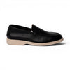 Mocassino CUBA in Vitello Bottolato Nero con Suola Extralight Cucita Uomo