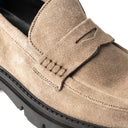 Mocassino DAVIDE Camoscio Taupe con Suola Light Uomo