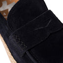 Mocassino DUBAI in Camoscio Blu con Suola in Corda Intrecciata Uomo