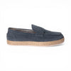 Mocassino DUBAI in Camoscio Jeans con Suola in Corda Intrecciata Uomo