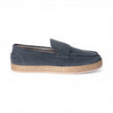Mocassino DUBAI in Camoscio Jeans con Suola in Corda Intrecciata Uomo