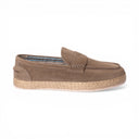 Mocassino DUBAI in Camoscio Taupe con Suola in Corda Intrecciata Uomo