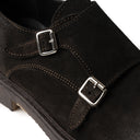 Monk FLAMINIO Suede Testa di Moro con Suola Crep in Testa di Moro Uomo