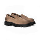 Mocassino FLAVIA in Suede Taupe con Suola Light Donna