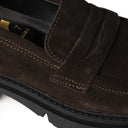 Mocassino FLAVIA in Suede Testa di Moro con Suola Light Donna