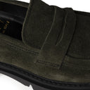 Mocassino FLAVIA in Suede Verde con Suola Light Donna
