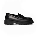 Mocassino FLAVIA in Vitello Nero con Suola Light Donna