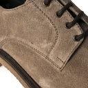 Derby GIULIANO Suede Taupe con Suola Crep Taupe Uomo