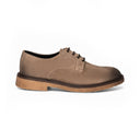 Derby GIULIANO Suede Taupe con Suola Crep Taupe Uomo
