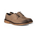 Derby GIULIANO Suede Taupe con Suola Crep Taupe Uomo