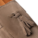 Mocassino LAGOS in Camoscio Taupe con Nappine e Suola FI Bianca Uomo