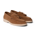 Mocassino MALLORCA in Camoscio Cuoio con Nappine e Suola Extralight Cucita Uomo