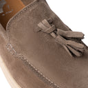 Mocassino MALLORCA in Camoscio Taupe con Nappine e Suola Extralight Cucita Uomo