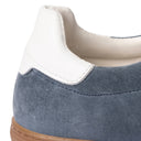 Sneaker MARBELLA in Camoscio Jeans con Riporto Bianco con Suola FI Ambra "S" Uomo