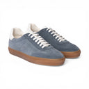 Sneaker MARBELLA in Camoscio Jeans con Riporto Bianco con Suola FI Ambra "S" Uomo