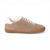 Sneaker MARBELLA in Camoscio Taupe con Riporto Bianco e Suola FI Ambra 