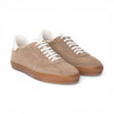 Sneaker MARBELLA in Camoscio Taupe con Riporto Bianco e Suola FI Ambra "S" Uomo