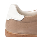 Sneaker MARBELLA in Camoscio Taupe con Riporto Bianco e Suola FI Ambra "S" Uomo