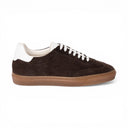 Sneaker MARBELLA in Camoscio Testa di Moro con Riporto Bianco e Suola FI Ambra "S" Uomo