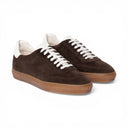 Sneaker MARBELLA in Camoscio Testa di Moro con Riporto Bianco e Suola FI Ambra "S" Uomo