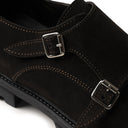 Monk MARCELLO Camoscio Testa di moro con Suola Roccia Uomo