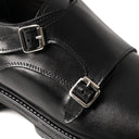 Monk MARCELLO Vitello Nero con Suola Roccia Uomo