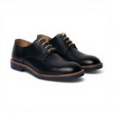 Derby MONACO in Vitello Blu con Suola Extralight Blu Uomo