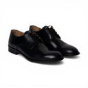 Derby MONTE CARLO in Abrasivato Blu con Suola in Cuoio Cucita Blake Uomo