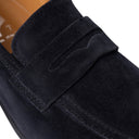 Mocassino NIZZA in Camoscio Blu con Suola in Gomma Uomo