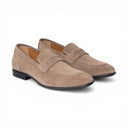 Mocassino NIZZA in Camoscio Taupe con Suola in Gomma Uomo