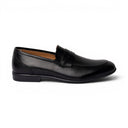 Mocassino NIZZA in Vitello Nero con Suola in Gomma Uomo