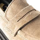 Mocassino OCTAVIA in Camoscio Taupe con Suola Roccia Donna