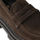 Mocassino OCTAVIA in Camoscio Testa di moro con Suola Roccia Donna