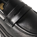 Mocassino OCTAVIA in Vitello Nero con Suola Roccia Donna