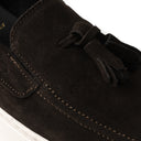 Mocassino OMERO Camoscio Testa di Moro con Suola AR Bianca Uomo