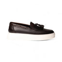 Mocassino OMERO Vitello Testa di Moro con Suola AR Bianca Uomo