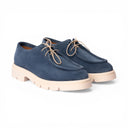 Polacchine PORTOFINO in Camoscio Jeans con Suola Light Panna Uomo
