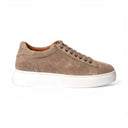 Sneaker POSITANO in Camoscio Taupe con Suola "AR" Bianca Uomo