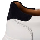 Sneaker POSITANO in Vitello Bianco con Riporto Blu con Suola AR Bianca Uomo