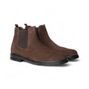 Stivaletto QUINTO Camoscio Testa di Moro con Suola in Gomma Uomo