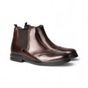 Stivaletto QUINTO Vitello Testa di Moro con Suola in Gomma Uomo