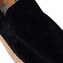 Mocassino SANTORINI in Camoscio Blu con Suola in Corda Intrecciata Uomo