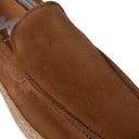 Mocassino SANTORINI in Camoscio Cuoio con Suola in Corda Intrecciata Uomo