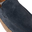 Mocassino SANTORINI in Camoscio Jeans con Suola in Corda Intrecciata Uomo