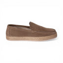 Mocassino SANTORINI in Camoscio Taupe con Suola in Corda Intrecciata Uomo