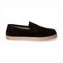 Mocassino SANTORINI in Camoscio Testa di Moro con Suola in Corda Intrecciata Uomo