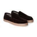 Mocassino SANTORINI in Camoscio Testa di Moro con Suola in Corda Intrecciata Uomo