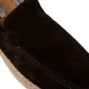 Mocassino SANTORINI in Camoscio Testa di Moro con Suola in Corda Intrecciata Uomo