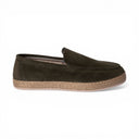 Mocassino SANTORINI in Camoscio Verde con Suola in Corda Intrecciata Uomo